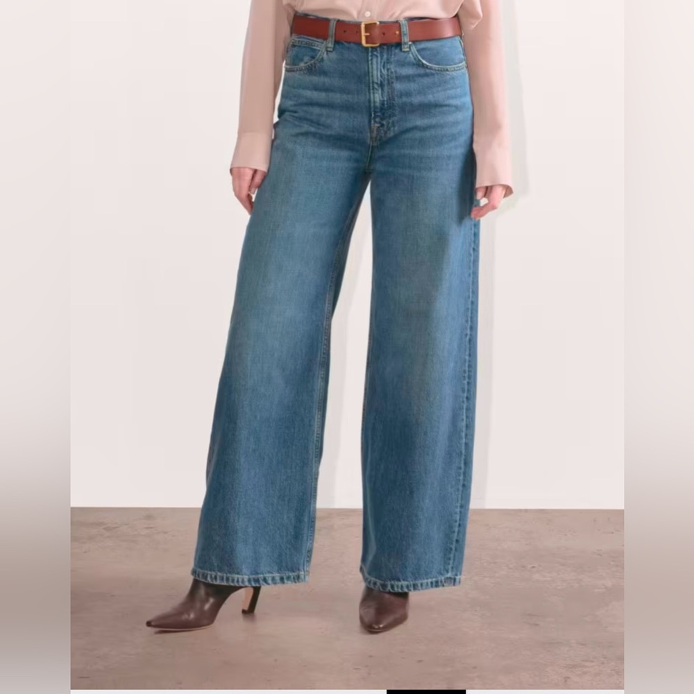 Everlane Blue Wide-Leg Jeans - Picture 6 of 16